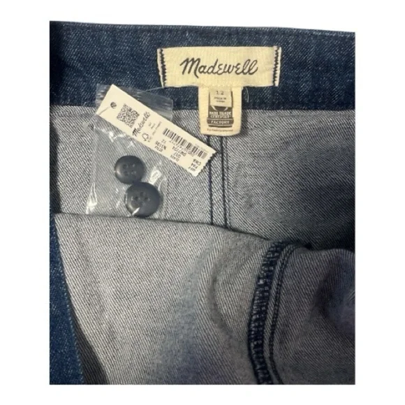 Madewell Denim Cross-Back Jumpsuit in Cason Wash NWT Size 12 KD1 - Picture 4 of 7